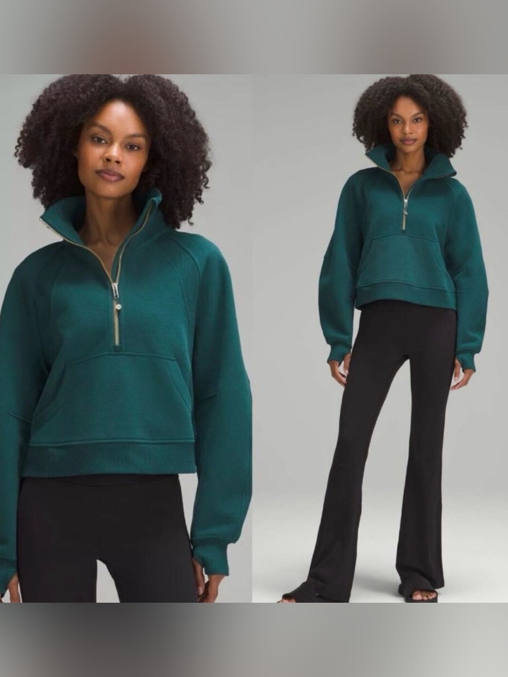 Women’s Lululemon Scuba Teal Half-Zip Pullover Sweatshirt